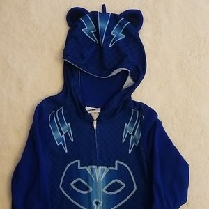 PJ MASKS - SIZE 4 CATBOY ZIP UP FLEECE JUMPER
